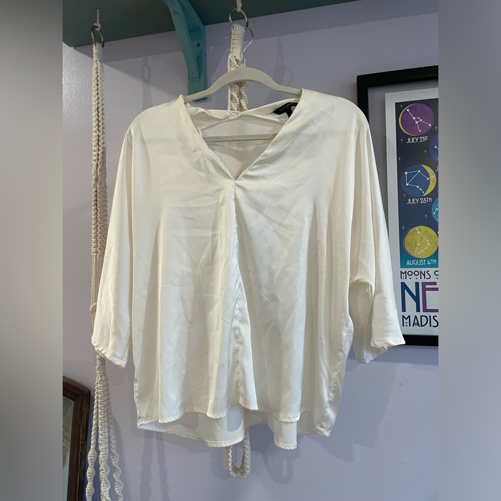 Banana Republic Cream Silk Blouse
